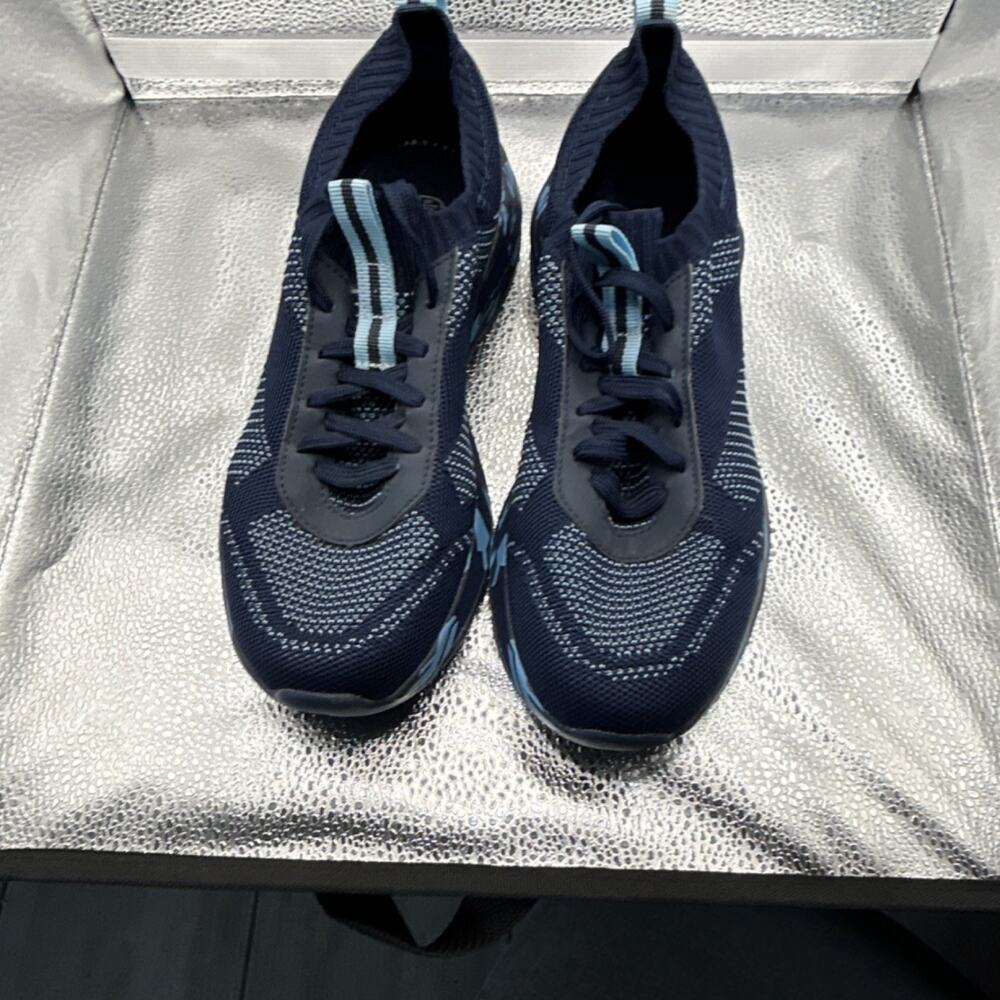 Crane Model 1 Mens Navy Blue Knit Athletic Running Sneakers‎ Shoes Size 9 EUR 42
